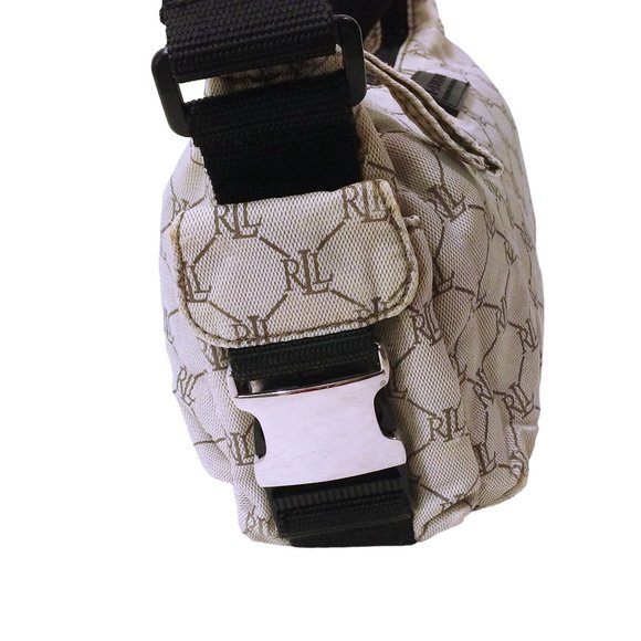 Lauren Ralph Lauren TopCarry Logo Fabric Utility Handbag 10x7 Pockets Duty-Strap - Picture 4 of 8